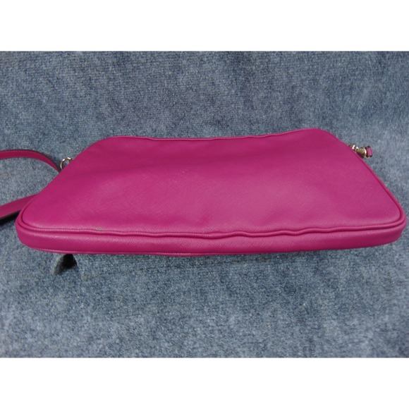 Michael Kors Crossbody Bag Womens Pink Solid Saffiano Leather Messenger Luxury - Picture 11 of 16